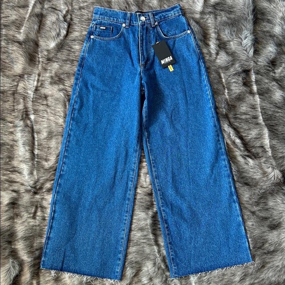 NWT Minga London Extra Wide Leg Jeans Y2K Style Women’s Size 24
